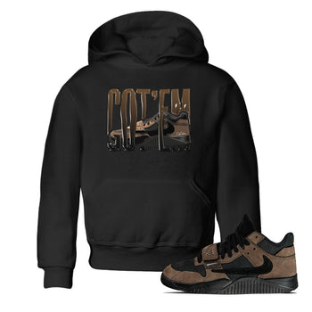 Jordan Jumpman Jack TR Travis Scott Dark Mocha shirts to match jordans Wiggling Gotem sneaker match tees Jordan Jumpman Jack Travis Scott Dark Mocha match shoes to clothes SNRT Sneaker Tees Youth Baby Black 1 tee
