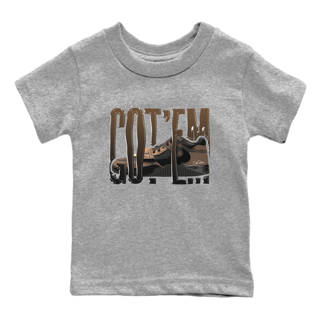 Jordan Jumpman Jack TR Travis Scott Dark Mocha shirts to match jordans Wiggling Gotem sneaker match tees Jordan Jumpman Jack Travis Scott Dark Mocha match shoes to clothes SNRT Sneaker Tees Youth Baby Heather Grey 2 tee
