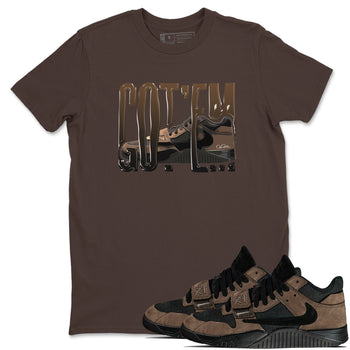 Jordan Jumpman Jack TR Travis Scott Dark Mocha shirts to match jordans Wiggling Gotem sneaker match tees Jordan Jumpman Jack Travis Scott Dark Mocha match shoes to clothes SNRT Sneaker Tees unisex cotton Dark Chocolate 1 shirts