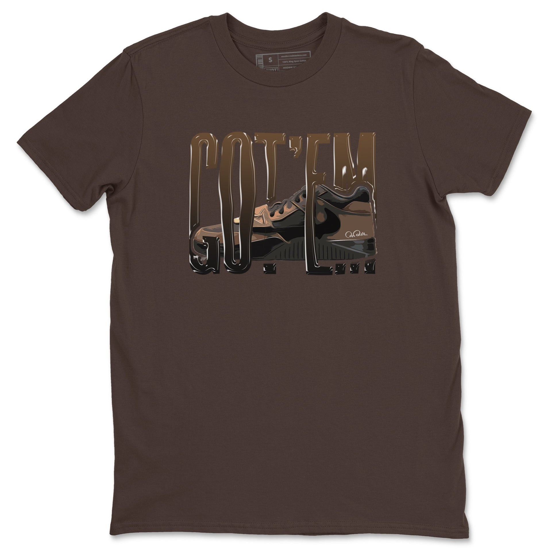 Jordan Jumpman Jack TR Travis Scott Dark Mocha shirts to match jordans Wiggling Gotem sneaker match tees Jordan Jumpman Jack Travis Scott Dark Mocha match shoes to clothes SNRT Sneaker Tees unisex cotton Dark Chocolate 2 shirts