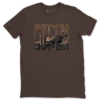 Jordan Jumpman Jack TR Travis Scott Dark Mocha shirts to match jordans Wiggling Gotem sneaker match tees Jordan Jumpman Jack Travis Scott Dark Mocha match shoes to clothes SNRT Sneaker Tees unisex cotton Dark Chocolate 2 shirts