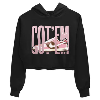 Dunk Cacao Wow And Pink Foam shirts to match jordans Wiggling Gotem sneaker match tees Dunk Cacao Wow And Pink Foam SNRT Sneaker Tees streetwear brand Black 2 crop tee