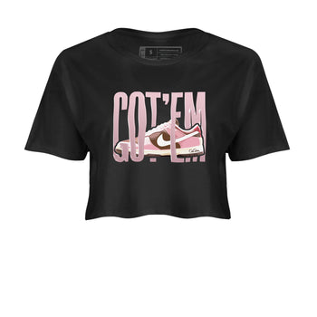 Dunk Cacao Wow And Pink Foam shirts to match jordans Wiggling Gotem sneaker match tees Dunk Cacao Wow And Pink Foam SNRT Sneaker Tees streetwear brand Black 2 crop tee