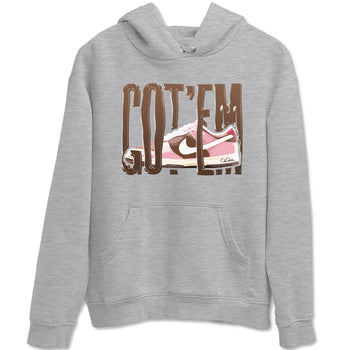Dunk Cacao Wow And Pink Foam shirts to match jordans Wiggling Gotem sneaker match tees Dunk Cacao Wow And Pink Foam SNRT Sneaker Tees streetwear brand Heather Grey 2 unisex cotton tee
