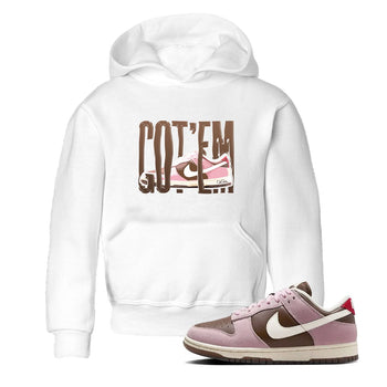 Dunk Cacao Wow And Pink Foam shirts to match jordans Wiggling Gotem sneaker match tees Dunk Cacao Wow And Pink Foam SNRT Sneaker Tees streetwear brand Baby and Youth White 1 cotton tee