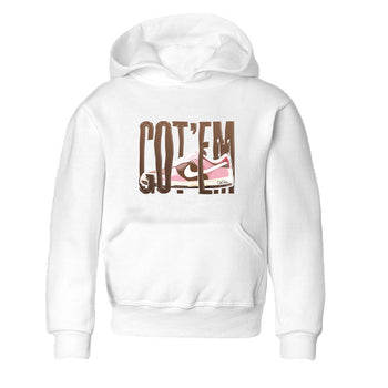 Dunk Cacao Wow And Pink Foam shirts to match jordans Wiggling Gotem sneaker match tees Dunk Cacao Wow And Pink Foam SNRT Sneaker Tees streetwear brand Baby and Youth White 2 cotton tee