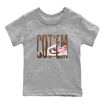 Dunk Cacao Wow And Pink Foam shirts to match jordans Wiggling Gotem sneaker match tees Dunk Cacao Wow And Pink Foam SNRT Sneaker Tees streetwear brand Baby and Youth Heather Grey 2 cotton tee