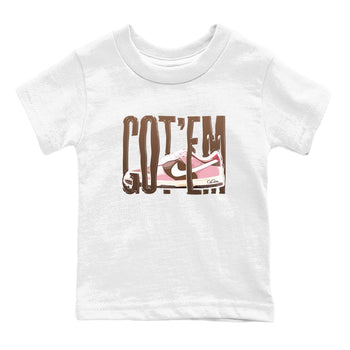 Dunk Cacao Wow And Pink Foam shirts to match jordans Wiggling Gotem sneaker match tees Dunk Cacao Wow And Pink Foam SNRT Sneaker Tees streetwear brand Baby and Youth White 2 cotton tee