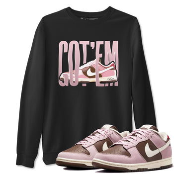 Dunk Cacao Wow And Pink Foam shirts to match jordans Wiggling Gotem sneaker match tees Dunk Cacao Wow And Pink Foam SNRT Sneaker Tees streetwear brand Black 1 unisex cotton tee
