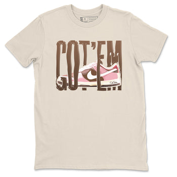 Dunk Cacao Wow And Pink Foam shirts to match jordans Wiggling Gotem sneaker match tees Dunk Cacao Wow And Pink Foam SNRT Sneaker Tees streetwear brand Natural 2 unisex cotton tee