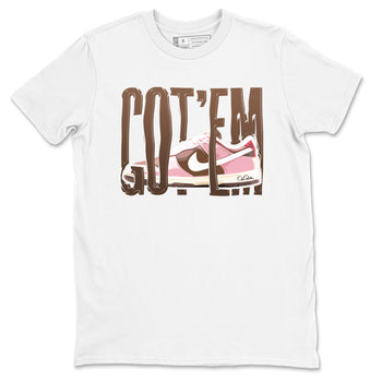 Dunk Cacao Wow And Pink Foam shirts to match jordans Wiggling Gotem sneaker match tees Dunk Cacao Wow And Pink Foam SNRT Sneaker Tees streetwear brand White 2 unisex cotton tee