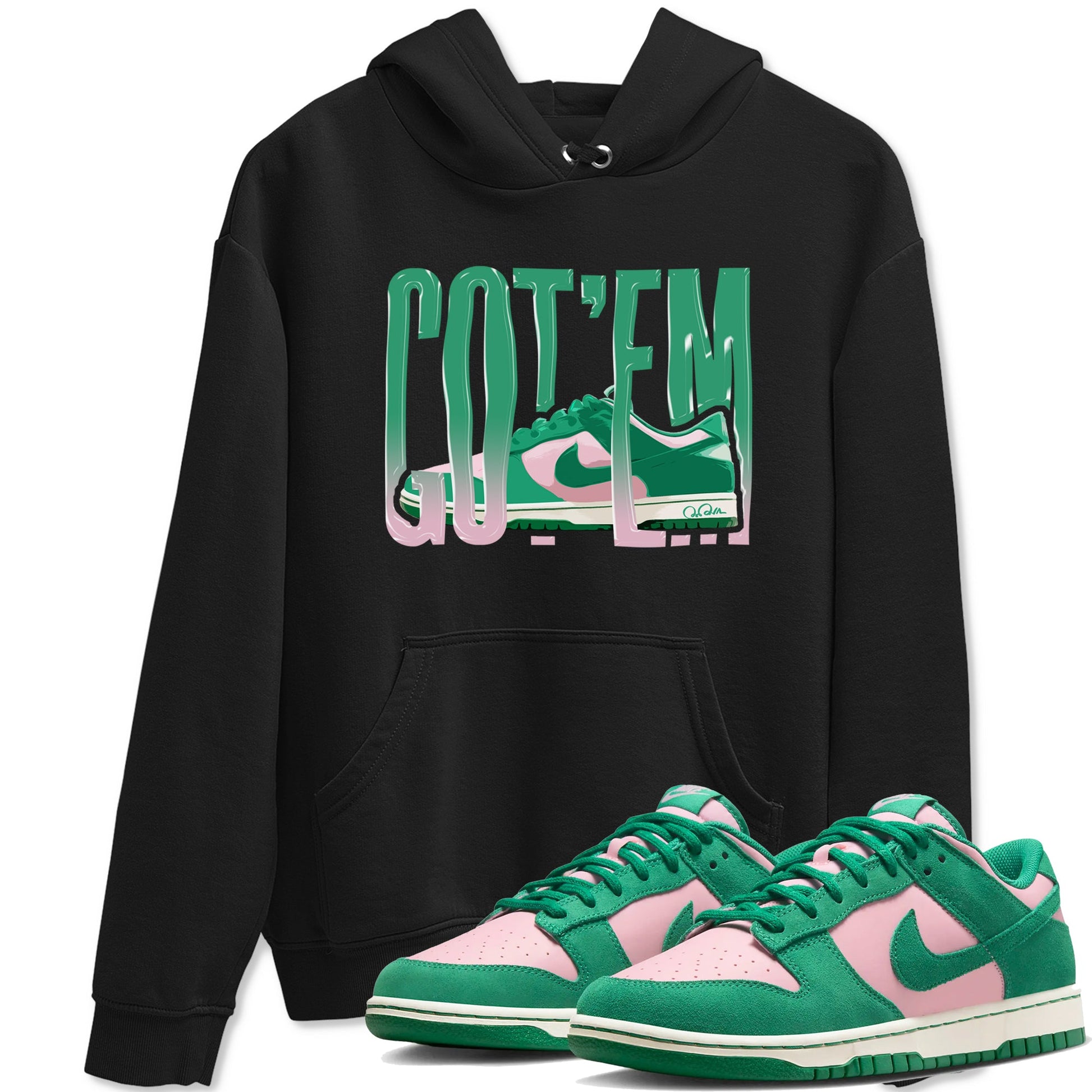 Dunk Low Medium Soft Pink Malachite shirt to match jordans Wiggling Gotem sneaker tees Dunk Medium Soft Pink Malachite SNRT Sneaker Release Tees unisex cotton Black 1 crew neck shirt
