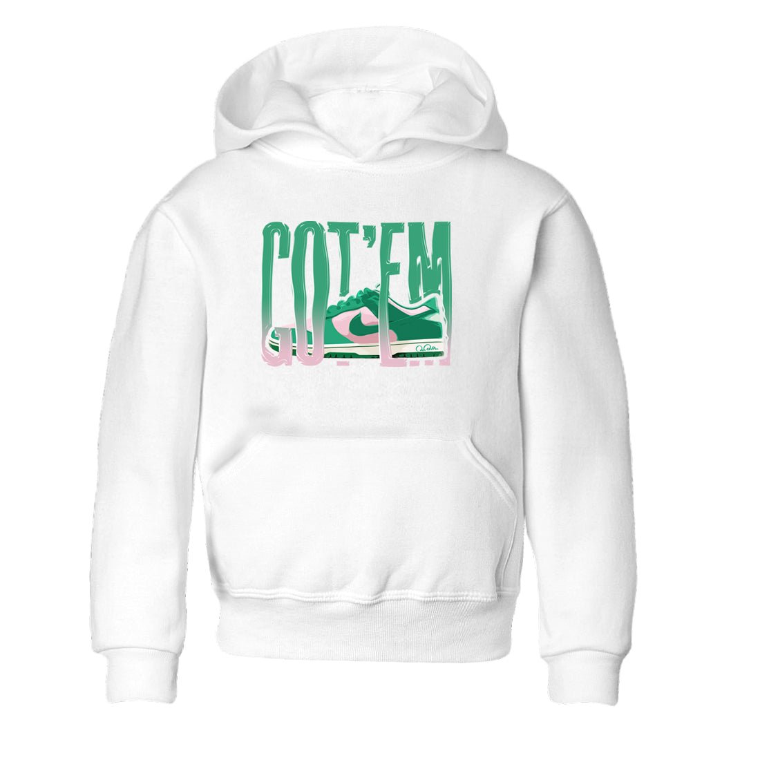 Dunk Low Medium Soft Pink Malachite shirt to match jordans Wiggling Gotem sneaker tees Dunk Medium Soft Pink Malachite SNRT sneaker release tees baby toddler White 2 cotton Shirt
