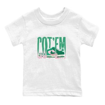 Dunk Low Medium Soft Pink Malachite shirt to match jordans Wiggling Gotem sneaker tees Dunk Medium Soft Pink Malachite SNRT sneaker release tees baby toddler White 2 cotton Shirt