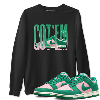 Dunk Low Medium Soft Pink Malachite shirt to match jordans Wiggling Gotem sneaker tees Dunk Medium Soft Pink Malachite SNRT Sneaker Release Tees unisex cotton Black 1 crew neck shirt