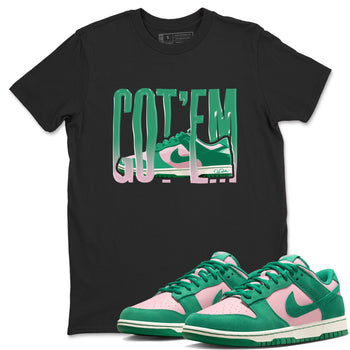 Dunk Low Medium Soft Pink Malachite shirt to match jordans Wiggling Gotem sneaker tees Dunk Medium Soft Pink Malachite SNRT Sneaker Release Tees unisex cotton Black 1 crew neck shirt