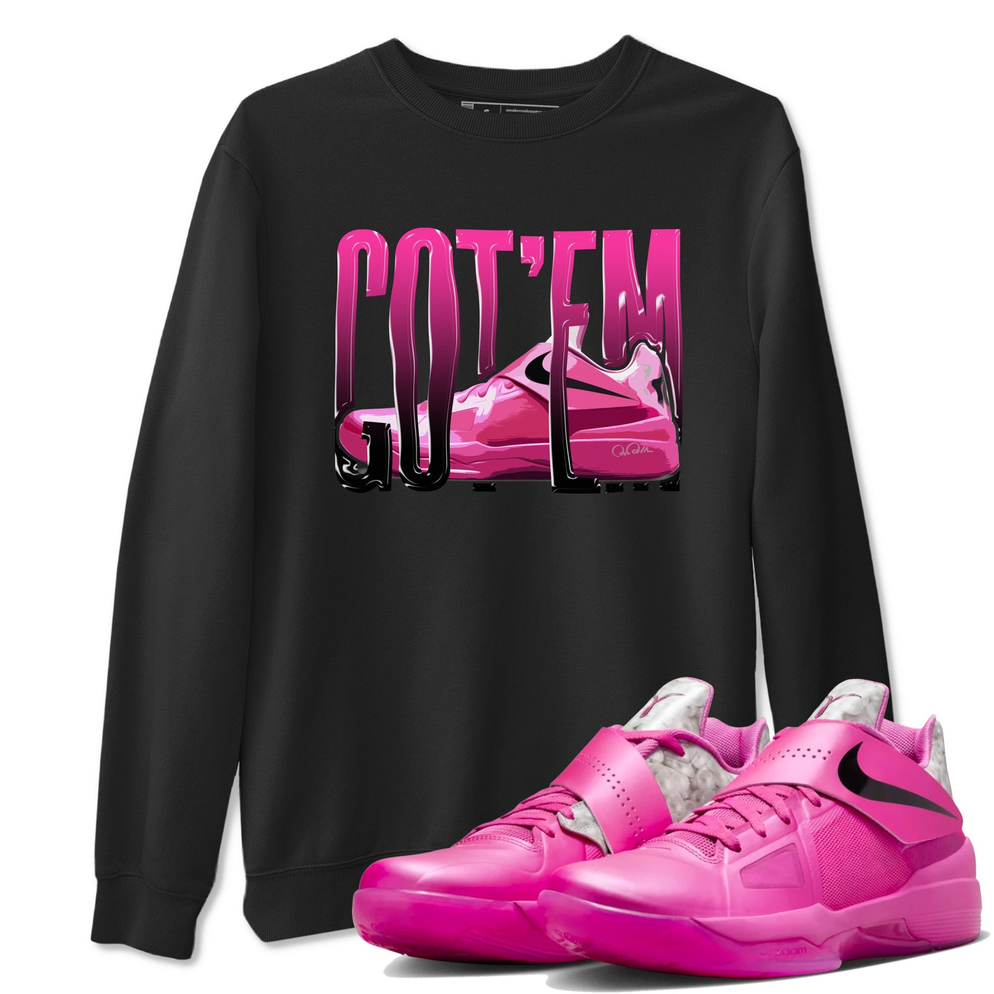 KD 4 Aunt Pearl shirts to match jordans Wiggling Gotem graphic tees KD 4 Aunt Pearl t shirts to match sneakers SNRT Sneaker Tees unisex cotton Black 1 shirts