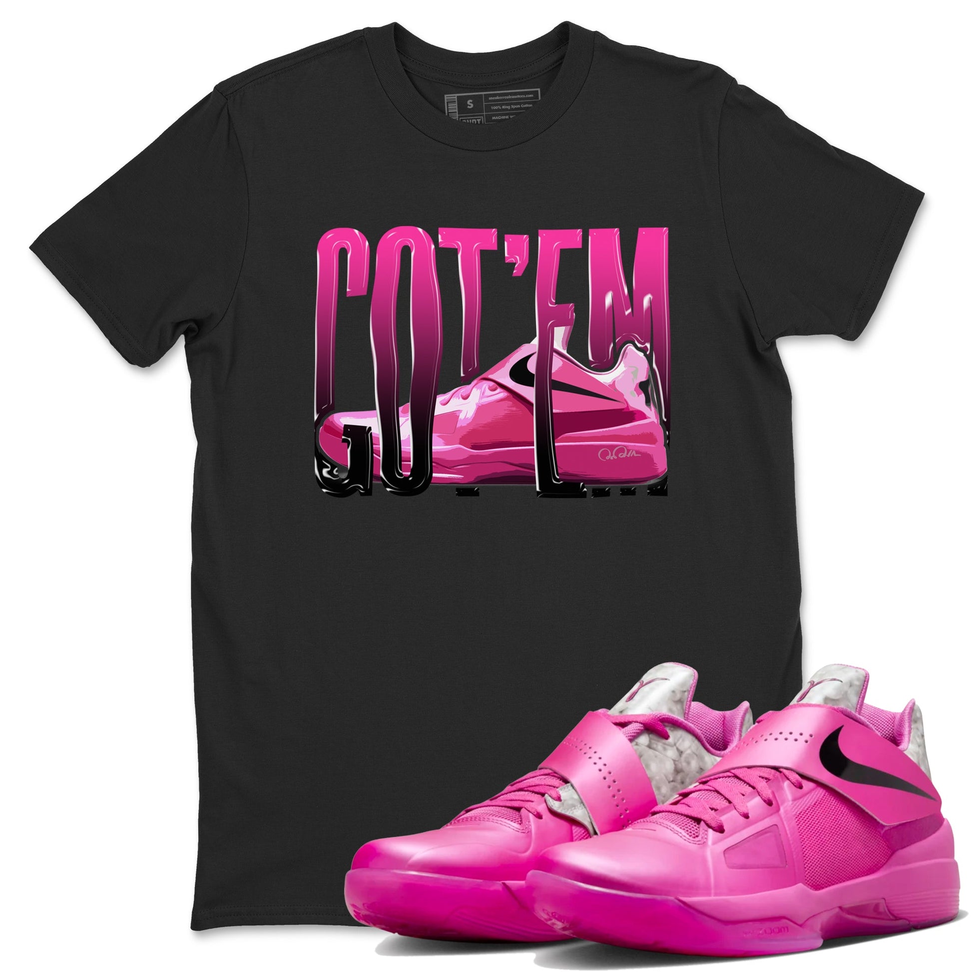 KD 4 Aunt Pearl shirts to match jordans Wiggling Gotem graphic tees KD 4 Aunt Pearl t shirts to match sneakers SNRT Sneaker Tees unisex cotton Black 1 shirts