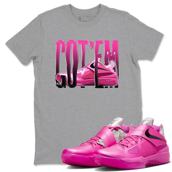 KD 4 Aunt Pearl shirts to match jordans Wiggling Gotem graphic tees KD 4 Aunt Pearl t shirts to match sneakers SNRT Sneaker Tees unisex cotton Heather Grey 1 shirts