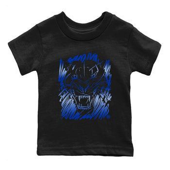Foams One Royal shirts to match jordans Wild Cat Doodle sneaker match tees Air Foamposite One Royal match shoes to clothes SNRT Sneaker Tees Youth Baby Black 2 tee