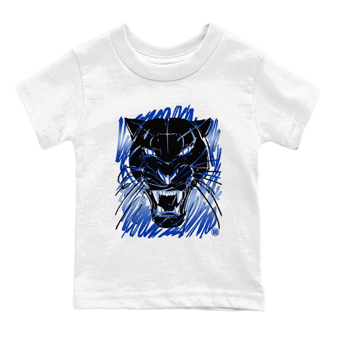 Foams One Royal shirts to match jordans Wild Cat Doodle sneaker match tees Air Foamposite One Royal match shoes to clothes SNRT Sneaker Tees Youth Baby White 2 tee