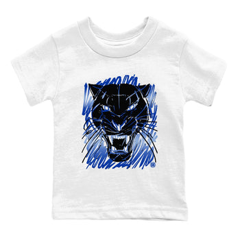 Foams One Royal shirts to match jordans Wild Cat Doodle sneaker match tees Air Foamposite One Royal match shoes to clothes SNRT Sneaker Tees Youth Baby White 2 tee