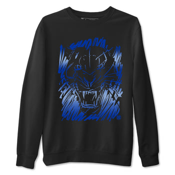 Foams One Royal shirts to match jordans Wild Cat Doodle sneaker match tees Air Foamposite One Royal match shoes to clothes SNRT Sneaker Tees unisex cotton Black 2 shirts