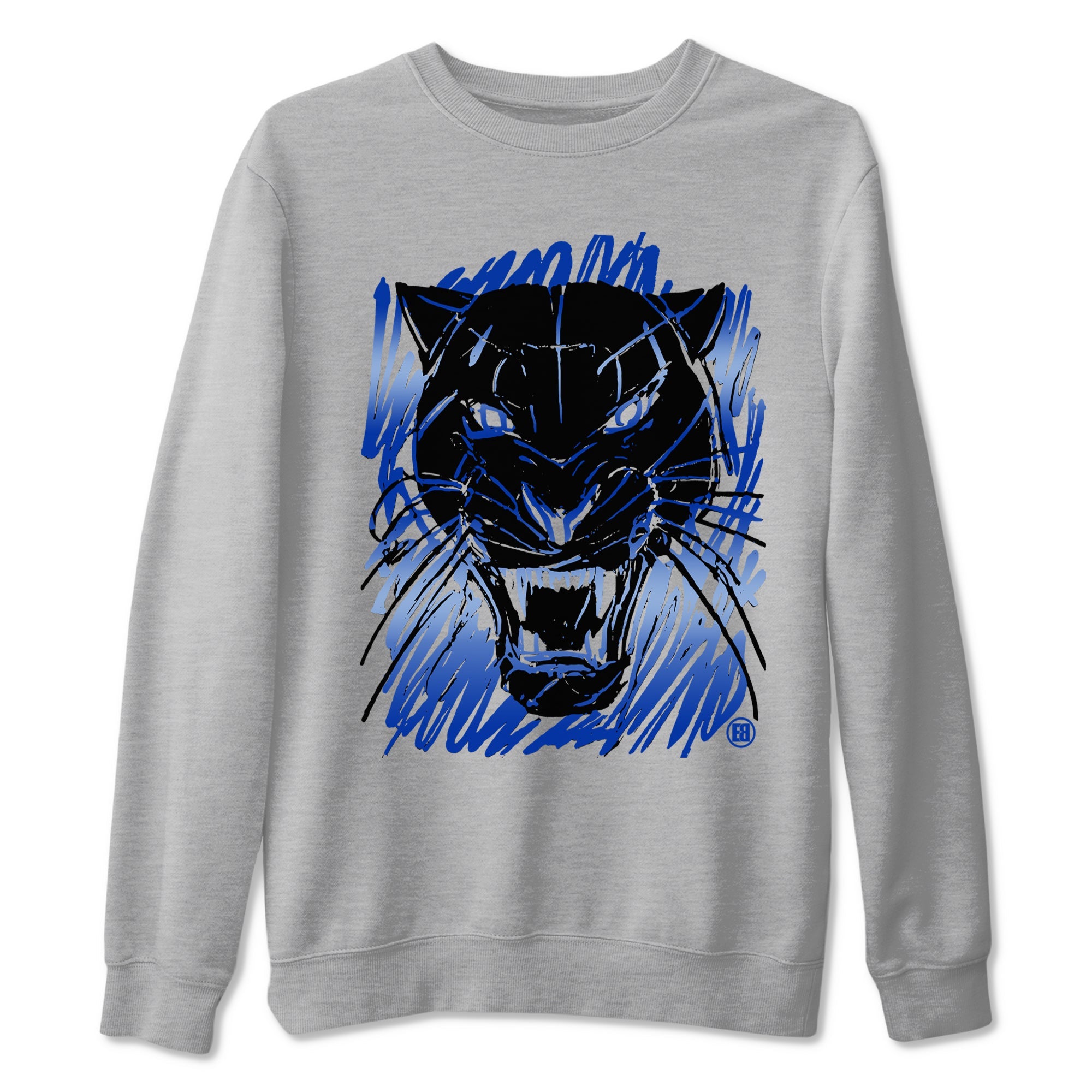 Foams One Royal shirts to match jordans Wild Cat Doodle sneaker match tees Air Foamposite One Royal match shoes to clothes SNRT Sneaker Tees unisex cotton Heather Grey 2 shirts