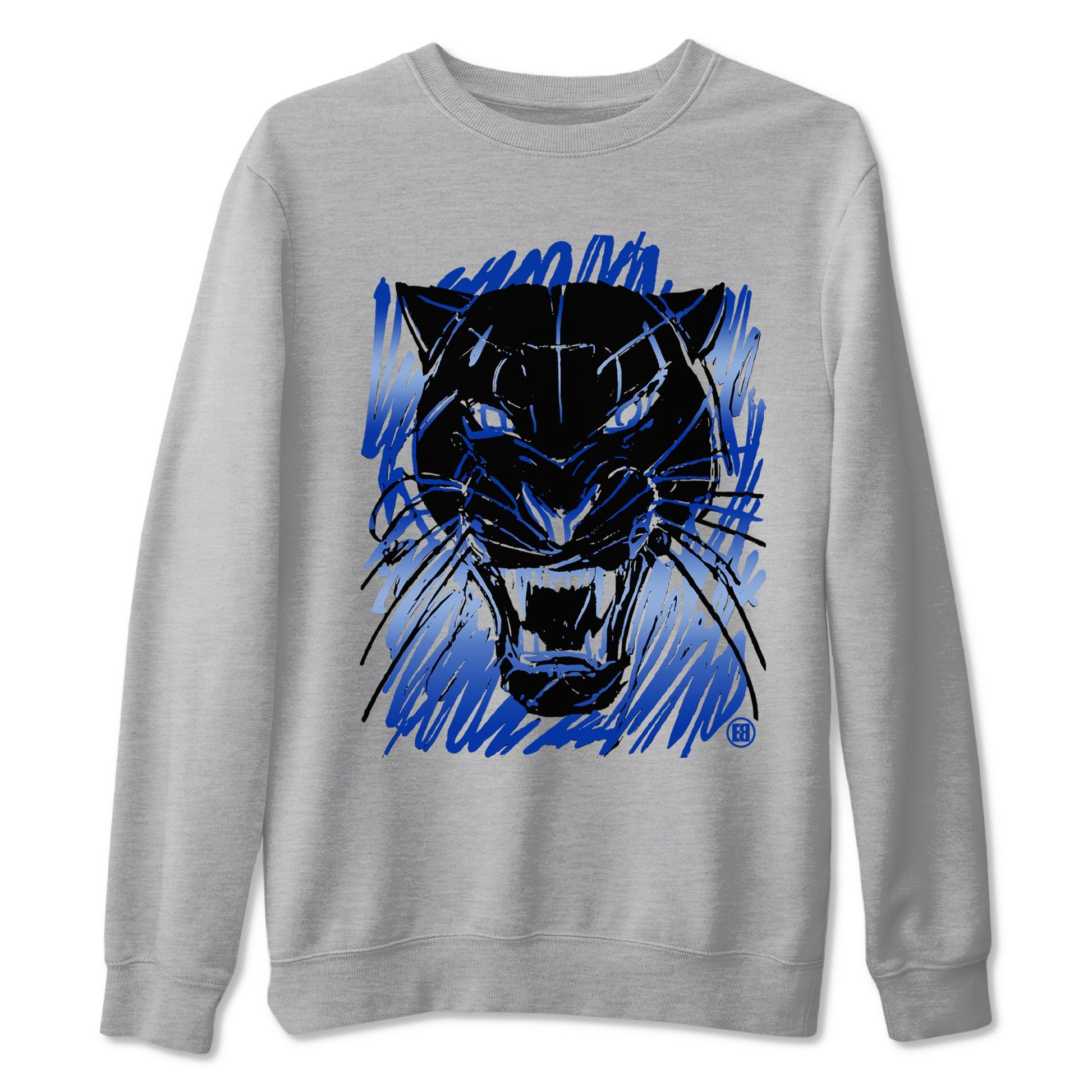 Foams One Royal shirts to match jordans Wild Cat Doodle sneaker match tees Air Foamposite One Royal match shoes to clothes SNRT Sneaker Tees unisex cotton Heather Grey 2 shirts