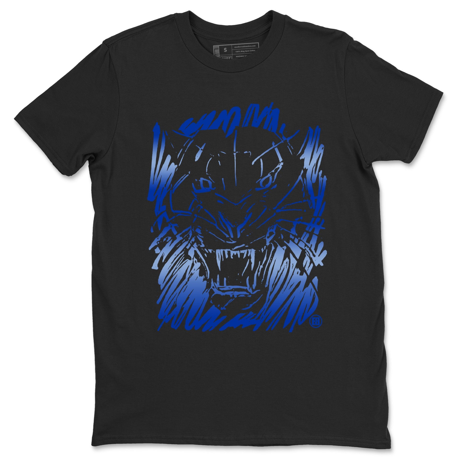 Foams One Royal shirts to match jordans Wild Cat Doodle sneaker match tees Air Foamposite One Royal match shoes to clothes SNRT Sneaker Tees unisex cotton Black 2 shirts
