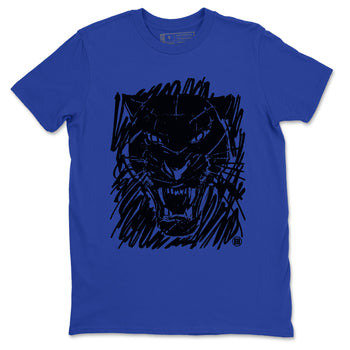 Foams One Royal shirts to match jordans Wild Cat Doodle sneaker match tees Air Foamposite One Royal match shoes to clothes SNRT Sneaker Tees unisex cotton Royal Blue 2 shirts