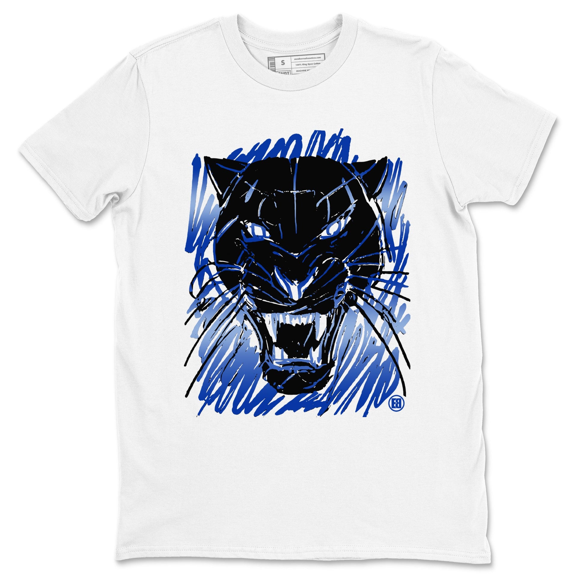 Foams One Royal shirts to match jordans Wild Cat Doodle sneaker match tees Air Foamposite One Royal match shoes to clothes SNRT Sneaker Tees unisex cotton White 2 shirts