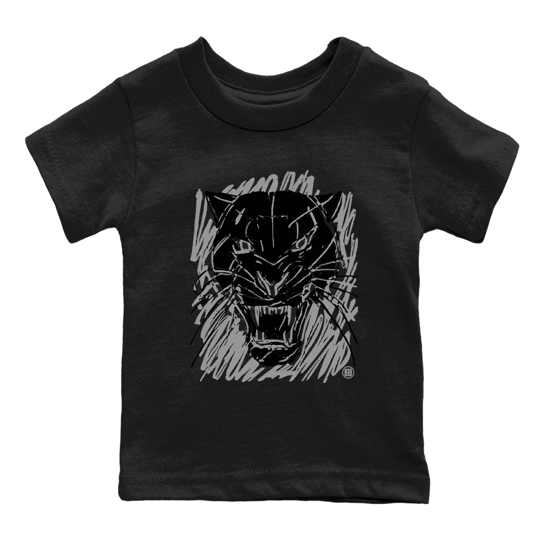 4s Black Cat shirts to match jordans Wild Cat Doodle sneaker match tees Air Jordan 4 Retro Black Cat match shoes to clothes SNRT Sneaker Tees Youth Baby Black 2 tee