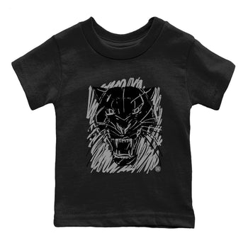 4s Black Cat shirts to match jordans Wild Cat Doodle sneaker match tees Air Jordan 4 Retro Black Cat match shoes to clothes SNRT Sneaker Tees Youth Baby Black 2 tee