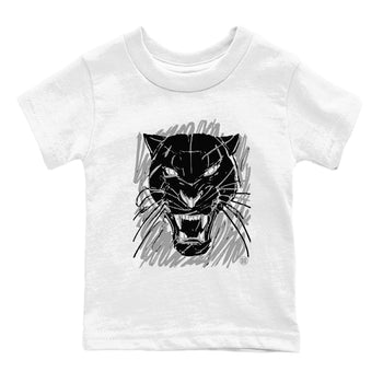 4s Black Cat shirts to match jordans Wild Cat Doodle sneaker match tees Air Jordan 4 Retro Black Cat match shoes to clothes SNRT Sneaker Tees Youth Baby White 2 tee