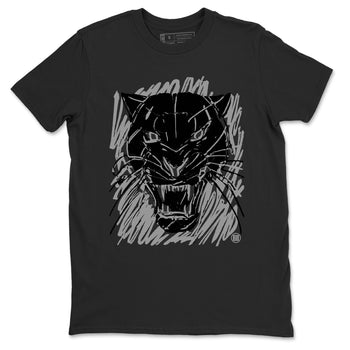 4s Black Cat shirts to match jordans Wild Cat Doodle sneaker match tees Air Jordan 4 Retro Black Cat match shoes to clothes SNRT Sneaker Tees unisex cotton Black 2 shirts