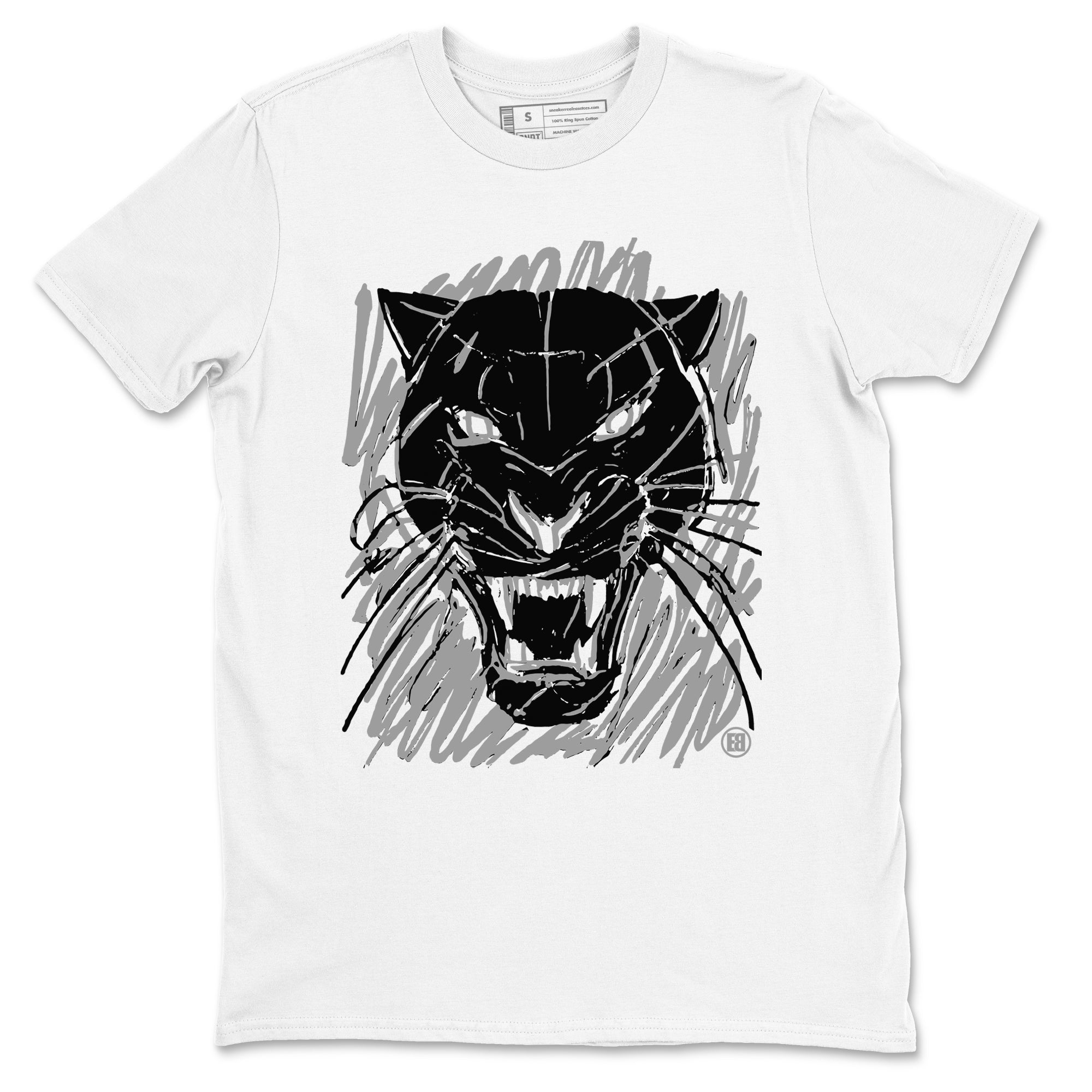4s Black Cat shirts to match jordans Wild Cat Doodle sneaker match tees Air Jordan 4 Retro Black Cat match shoes to clothes SNRT Sneaker Tees unisex cotton White 2 shirts