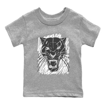 4s Wet Cement shirts to match jordans Wild Cat Doodle sneaker match tees Air Jordan 4 Retro Wet Cement match shoes to clothes SNRT Sneaker Tees Youth Baby Heather Grey 2 tee