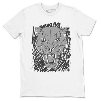 4s Wet Cement shirts to match jordans Wild Cat Doodle sneaker match tees Air Jordan 4 Retro Wet Cement match shoes to clothes SNRT Sneaker Tees unisex cotton White 2 shirts