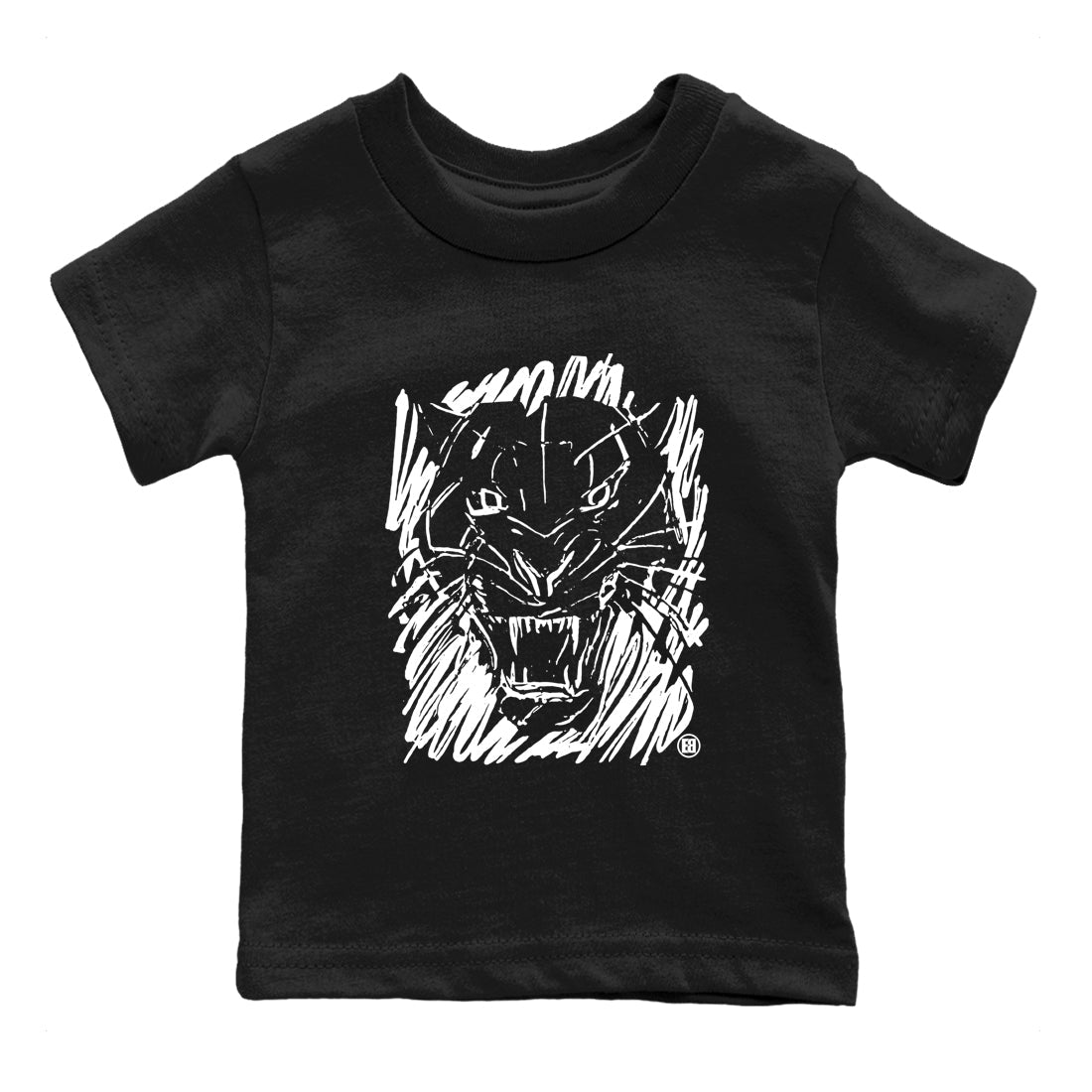 4s White Thunder shirts to match jordans Wild Cat Doodle sneaker match tees Air Jordan 4 Retro White Thunder match shoes to clothes SNRT Sneaker Tees Youth Baby Black 2 tee