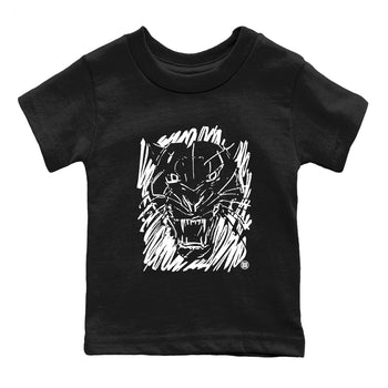 4s White Thunder shirts to match jordans Wild Cat Doodle sneaker match tees Air Jordan 4 Retro White Thunder match shoes to clothes SNRT Sneaker Tees Youth Baby Black 2 tee