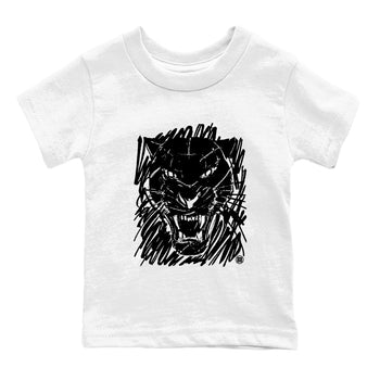 4s White Thunder shirts to match jordans Wild Cat Doodle sneaker match tees Air Jordan 4 Retro White Thunder match shoes to clothes SNRT Sneaker Tees Youth Baby White 2 tee