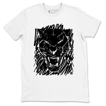 4s White Thunder shirts to match jordans Wild Cat Doodle sneaker match tees Air Jordan 4 Retro White Thunder match shoes to clothes SNRT Sneaker Tees unisex cotton White 2 shirts