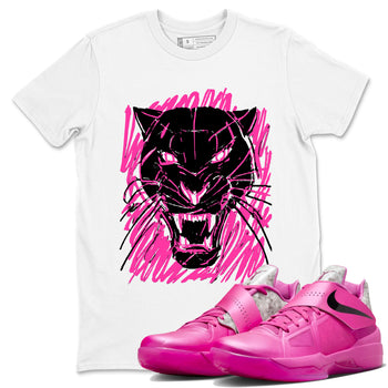 Nike KD 4 Retro Aunt Pearl shirts to match jordans Wild Cat Doodle sneaker match tees Nike KD 4 Aunt Pearl match shoes to clothes SNRT Sneaker Tees unisex cotton White 1 shirts