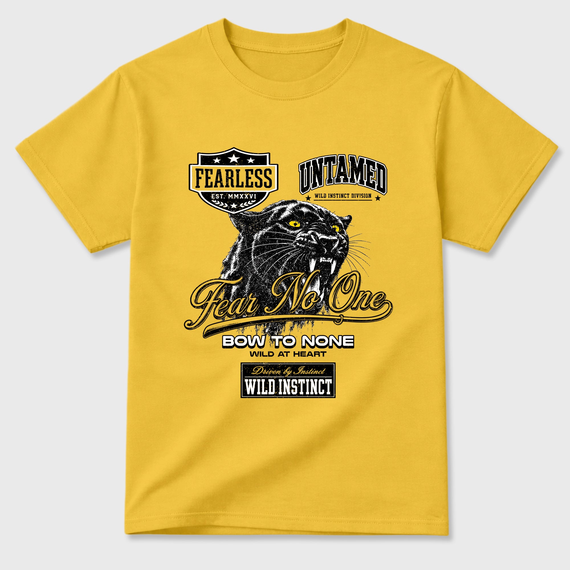 Wild Instinct Graphic T-Shirt featuring original streetwear artwork designed to match the Air Jordan 4 Tour Yellow. Daisy 2 Graphic T-Shirt.