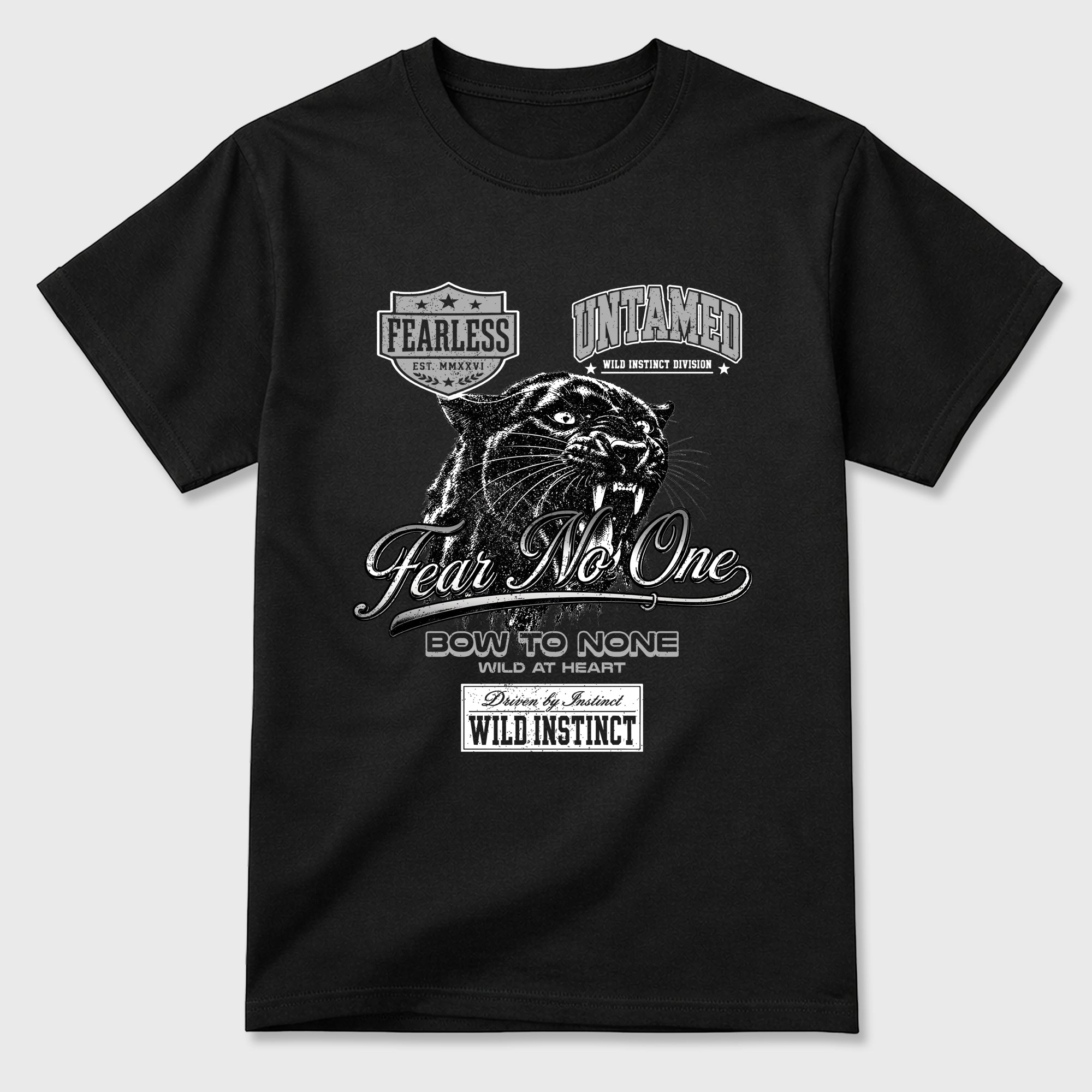 Wild Instinct Graphic T-Shirt featuring original streetwear artwork designed to match the Air Jordan 8 Chrome. Black 2 Graphic T-Shirt.