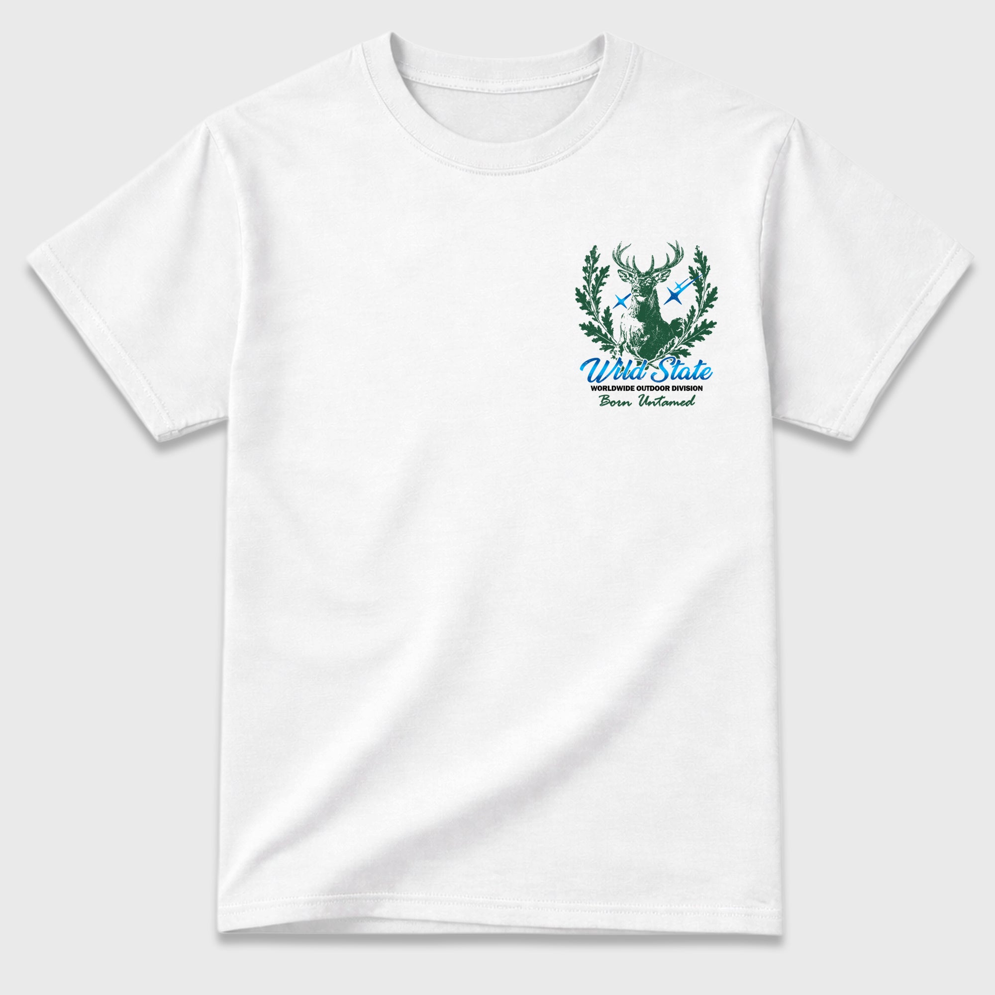 Wild State Graphic T-Shirt designed to match the Air Jordan 12 Summit White and Gorge Green sneakers, a sneaker matching shirt for a coordinated sneaker outfit.