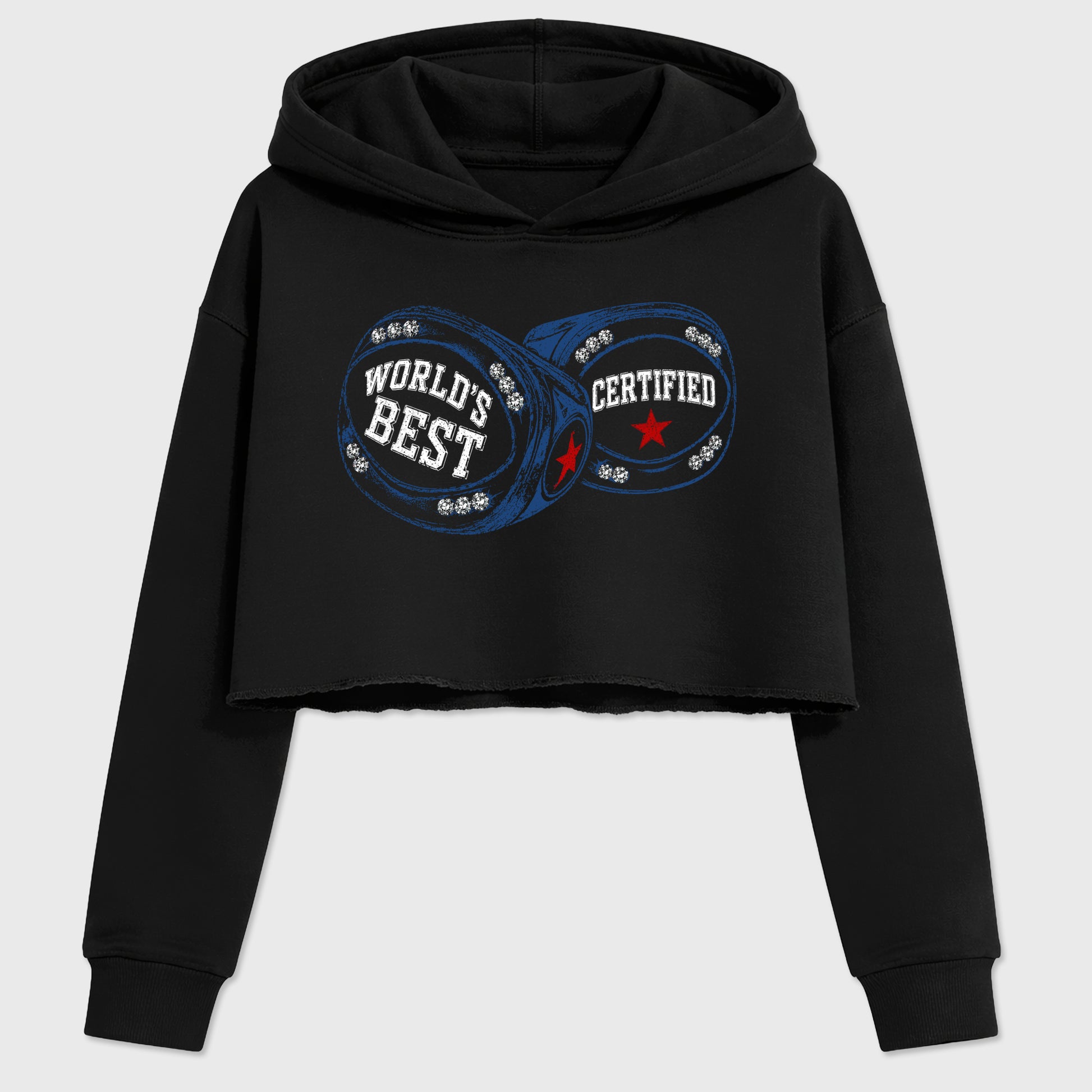 World's Best Certified women’s crop tee designed to match the Air Jordan 3 True Blue, featuring coordinated Black 2 options for a perfect streetwear vibe.