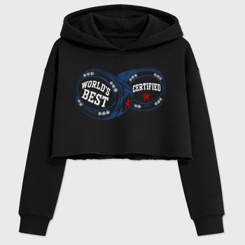 World's Best Certified women’s crop tee designed to match the Air Jordan 3 True Blue, featuring coordinated Black 2 options for a perfect streetwear vibe.
