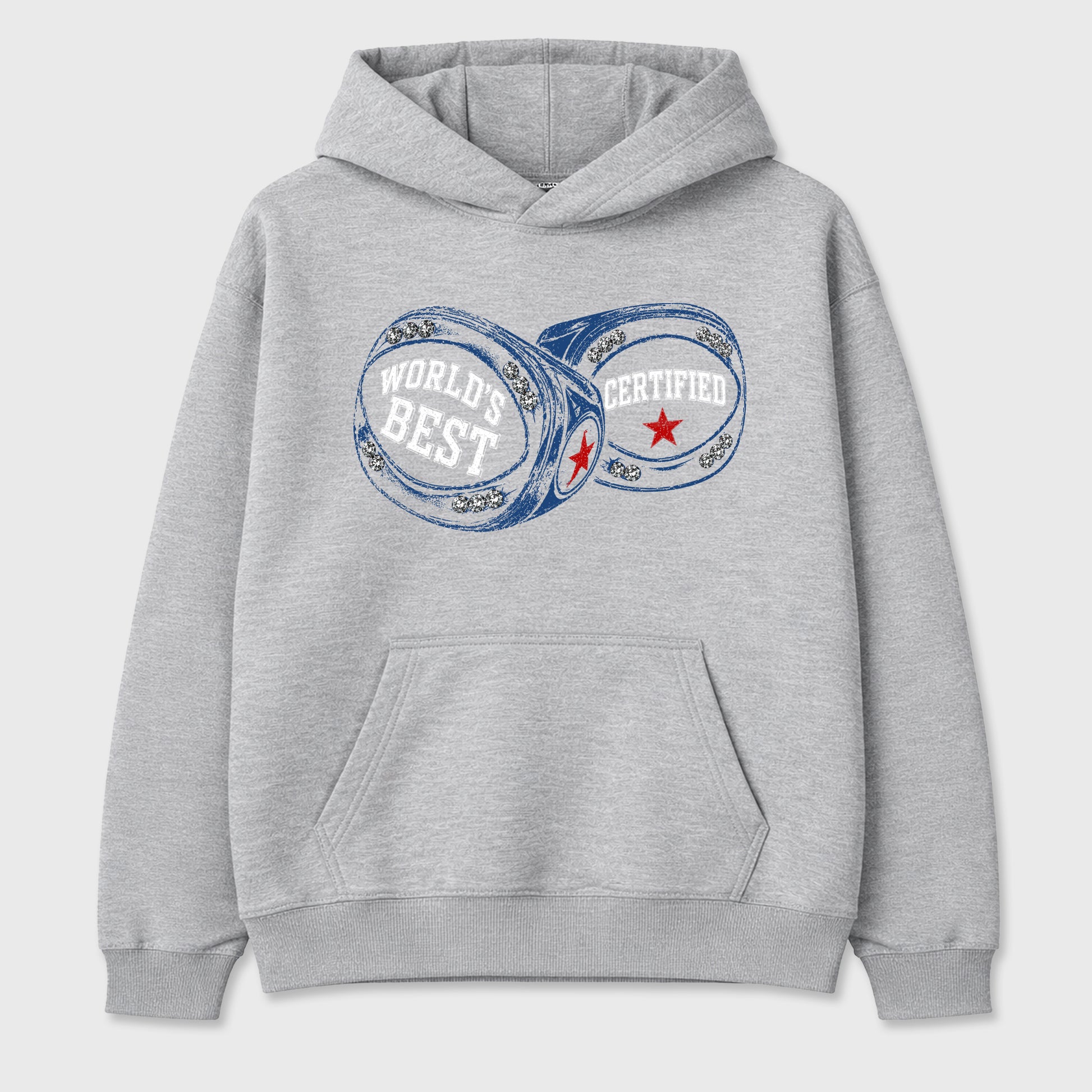 World's Best Certified Graphic T-Shirt sneaker match tee designed for the Air Jordan 3 True Blue, featuring coordinated color options for a perfect streetwear match. Heather Grey 2 shirt.